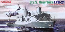 US Navy Landing Craft USS NewYork LPD-21 (Plastic model)