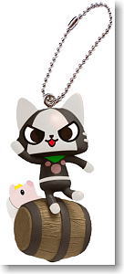 AIrou Furifuri Mascot Key Chain (Melaleu/Barrel) (Anime Toy)