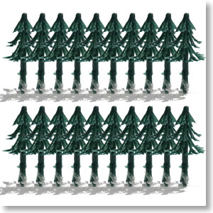Coniferous Tree 3cm (20pcs.) (Model Train)
