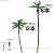 Coconut Palm 7cm x 12pcs. / 12cm x 8pcs. (Model Train) Item picture2