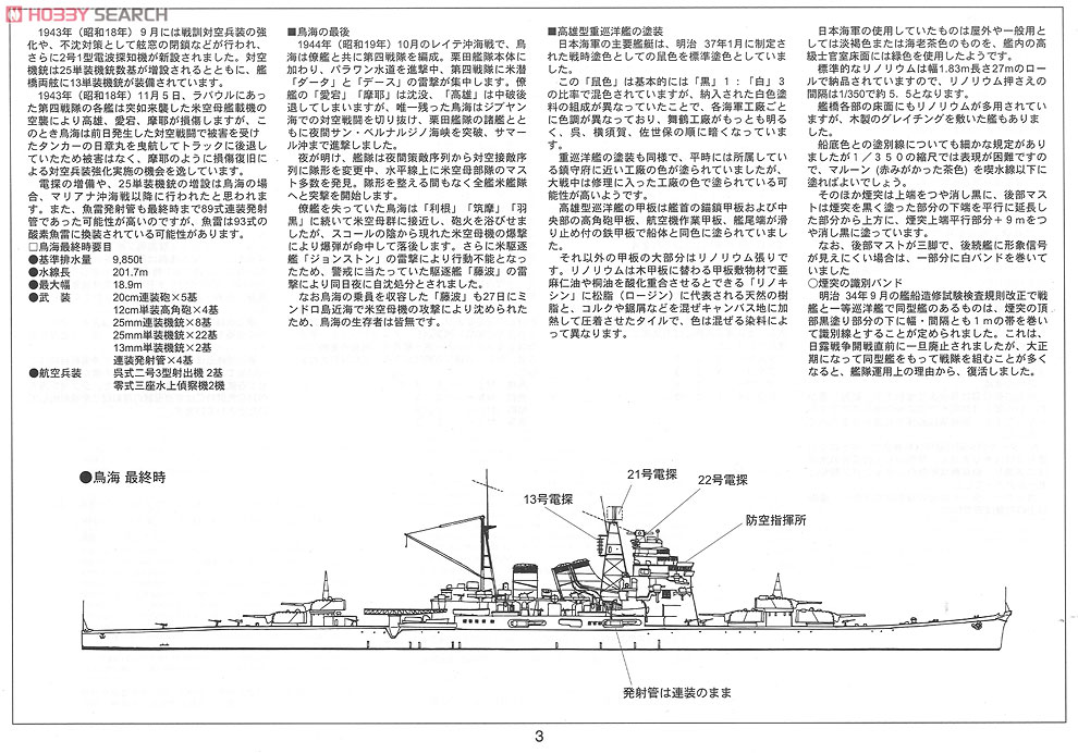 日本海軍 重巡洋艦 鳥海 1942 リテイク (プラモデル) 解説2