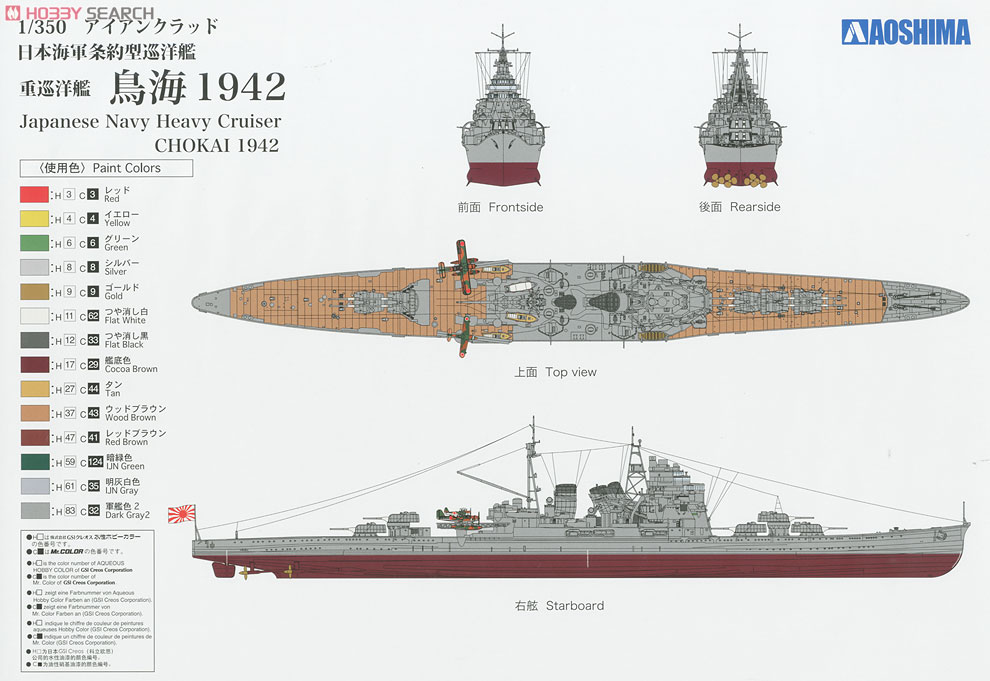日本海軍 重巡洋艦 鳥海 1942 リテイク (プラモデル) 塗装1
