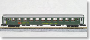 SBB RIC Schnellzugwagen 2.Klasse, grun, neues Logo,Ep. : RIC客車 2等車(個室) SBB 新ロゴ (緑/黄文字) ★外国形モデル
