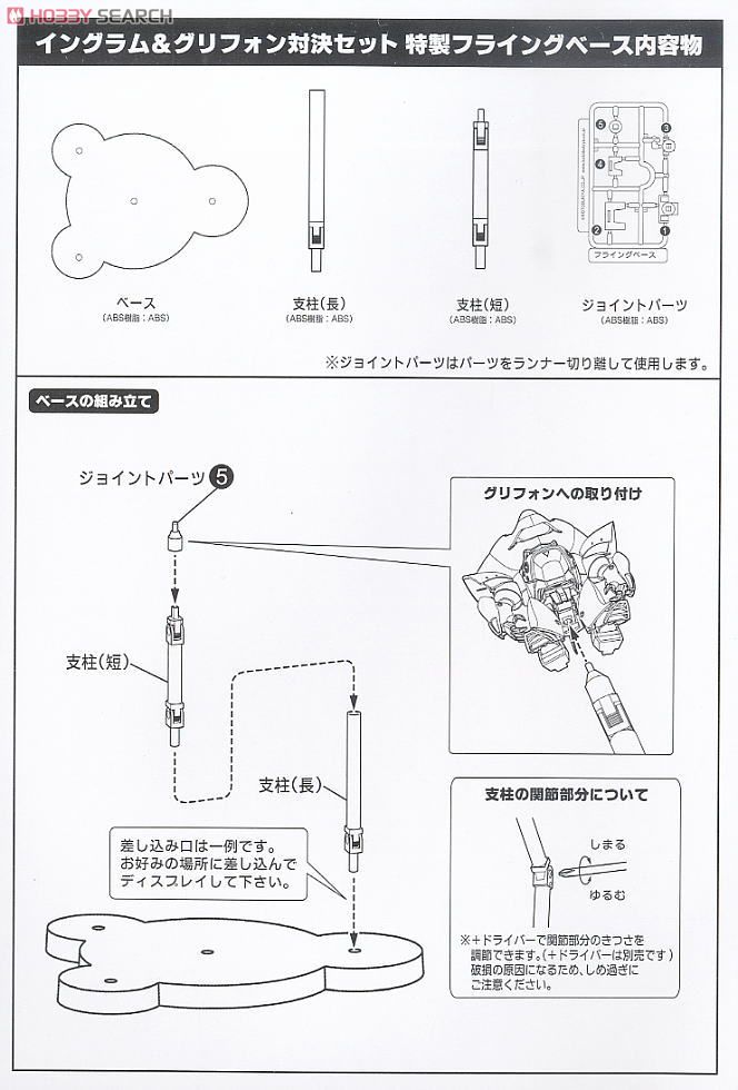 D-スタイル イングラム&グリフォン 対決セット (プラモデル) 設計図9