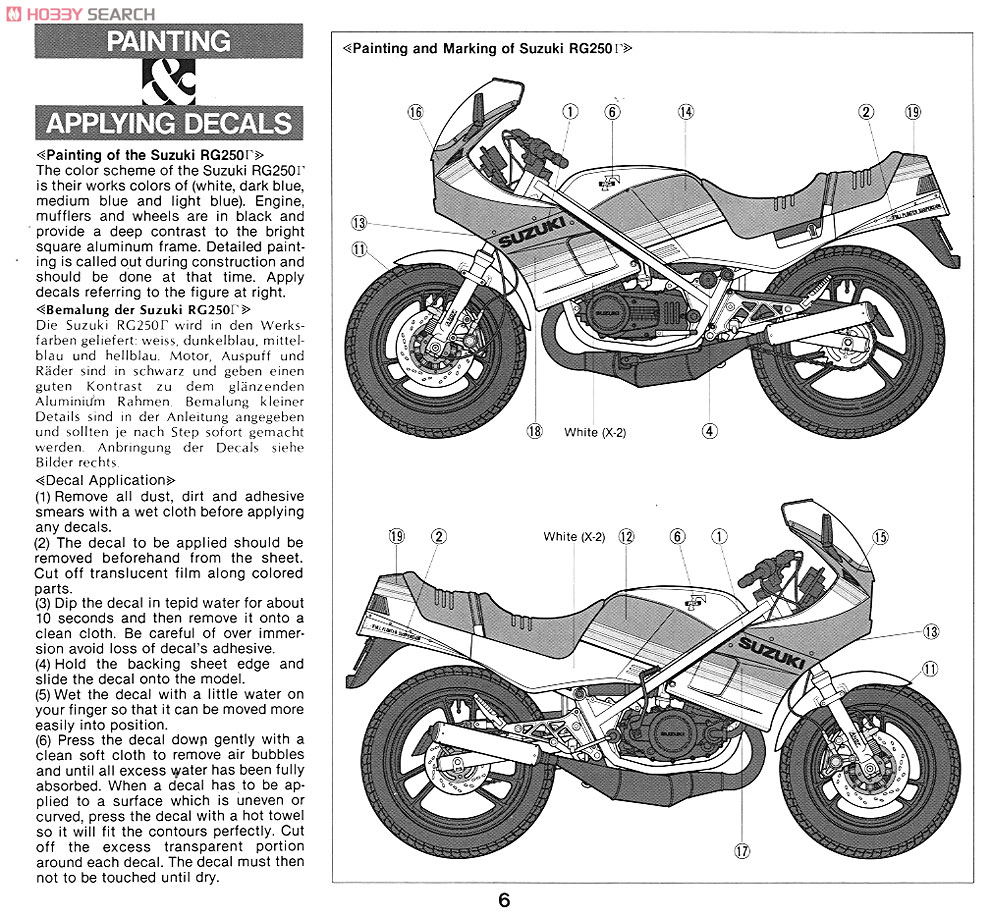 スズキ RG250Γ(ガンマ) (プラモデル) 英語塗装1