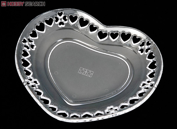ミニチュア食器 (透明なハートのお皿/87mm) (素材) 商品画像1