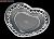 ミニチュア食器 (透明なハートのお皿/87mm) (素材) 商品画像1