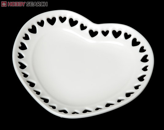 ミニチュア食器 (白いハートの小皿/70mm) (素材) 商品画像2