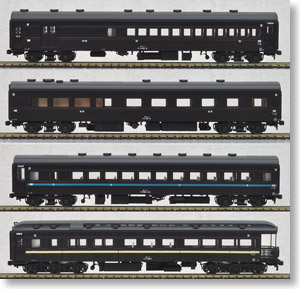 1/80(HO) Limited Express `Tsubame` Coach (J.N.R. Grape Color #1) (Basic 4-Car Set) (Model Train)