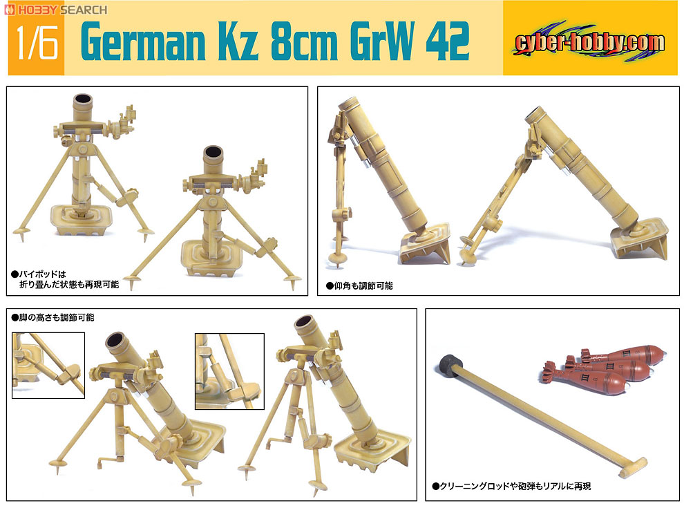 Kz 8cm GrW 42 迫撃砲 (プラモデル) 商品画像2