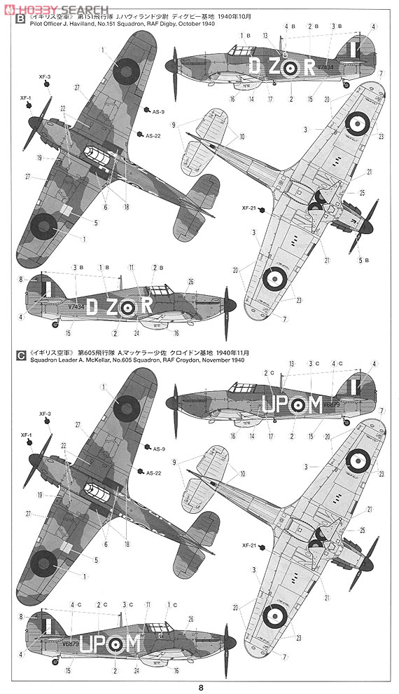 ホーカーハリケーン Mk.I (人形3体付き) (プラモデル) 塗装3