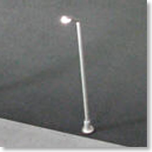 [1/220] Outdoor light LED (White Light) (Pole Color: Silver) (5pcs.) (Model Train)