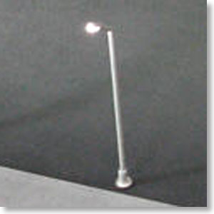 [1/220] Outdoor light LED (White Light) (Pole Color: Silver) (10pcs.) (Model Train)