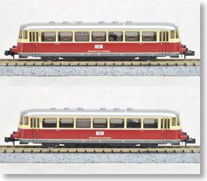 MAN Schienenbus (Rail bus) MAN VT4/5 2-tlg. Hohenzollerische Landesbahn (Cream/Red) (2-Car Set) (Model Train)