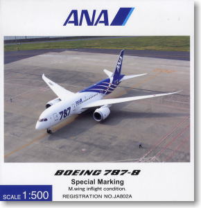 1/500 ANA B787-8 JA802A 特別塗装機 空中姿勢 RWY22 (完成品飛行機) パッケージ1