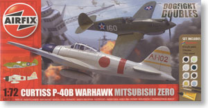 ドッグファイト 零戦21型 VS P-40B (プラモデル)