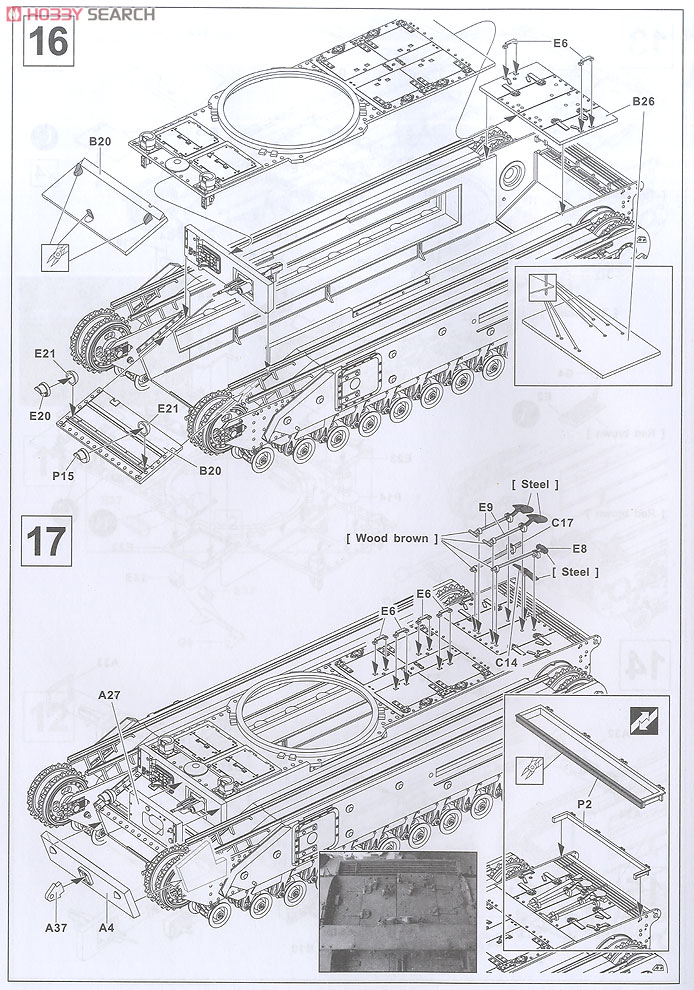 Churchill Infantry Tank Mk.6 w/QF75mm Gun (Plastic model) Assembly guide8