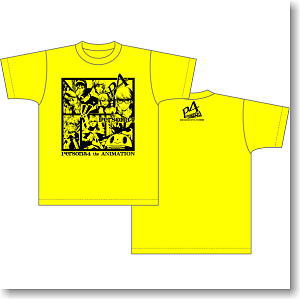 ペルソナ4 Tシャツ アメコミ風柄 黄色 XL (キャラクターグッズ)