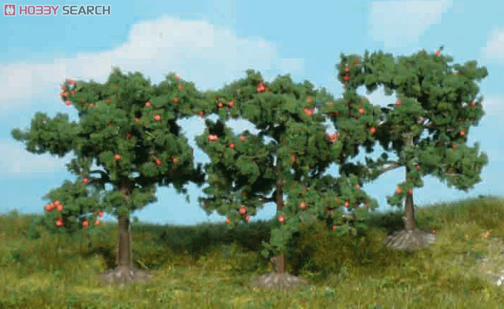 リンゴのなる木 8cm (3本入) (鉄道模型) 商品画像1