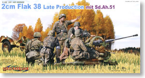 Flak38 20mm AA Gun Late Production (w/Sd.Ah.51 Trailer) (Plastic model)