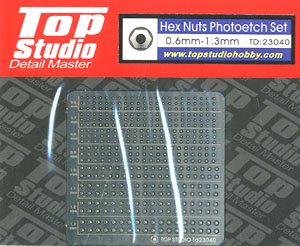 Hex Nuts Photoetch Set (0.6mm - 1.3mm) (Model Car)