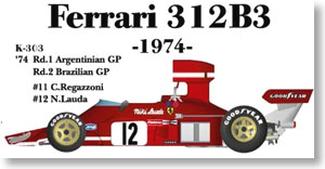 Ferrari 312B3 `74 Argentinian/BrazilianGP (Metal/Resin kit)