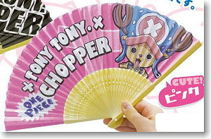 One Piece Chopper Folding Fan Pink (Anime Toy)