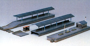 Local Type Island Platform Set (Unassembled Kit) (Model Train)