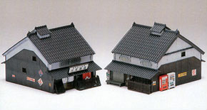 The Town House of Mushiko Style and Shimotaya (Unassembled Kit) (Model Train)