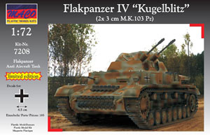German Kugel Blitz IV 30mm Twin Anti-Aircraft Gun Mounted Tank (Plastic model)