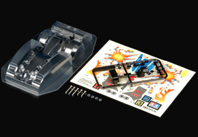 GP447 トライダガーXX クリヤーボディセット (ミニ四駆)