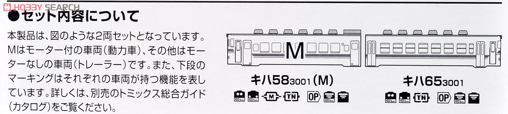 【限定品】 JR キハ58系 ディーゼルカー (かすが) (2両セット) (鉄道模型) 解説1