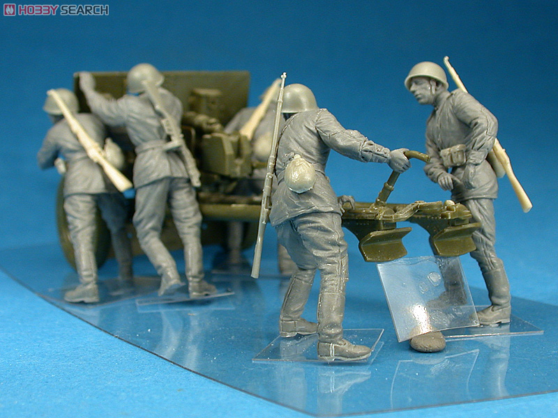 ZiS-3砲 ソビエト砲兵 5体入り (大砲移動中) (プラモデル) その他の画像5
