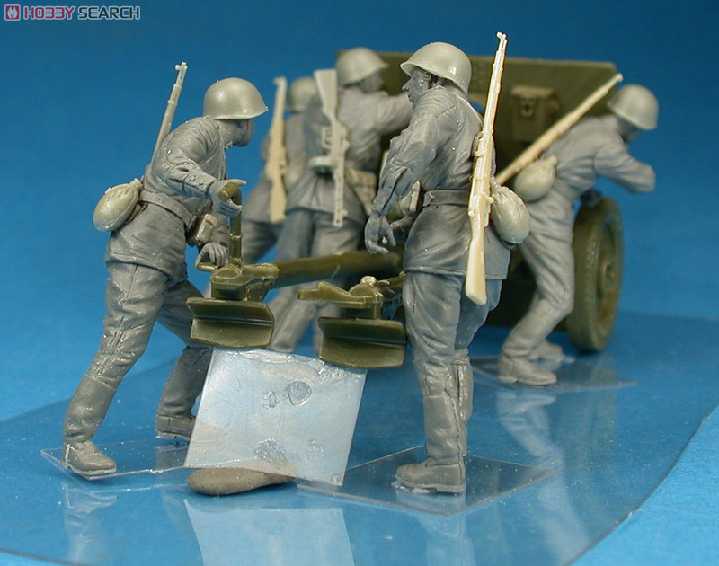 ZiS-3砲 ソビエト砲兵 5体入り (大砲移動中) (プラモデル) その他の画像6