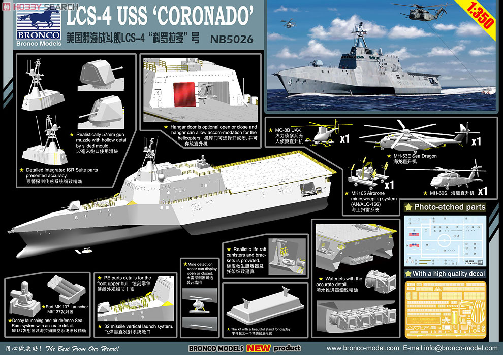 米・沿海域戦闘艦 LCS-4 コロナド (プラモデル) その他の画像2