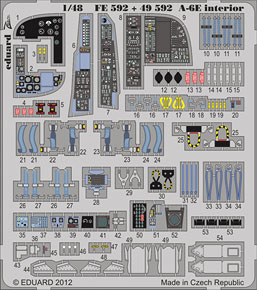 A-6E イントルーダー 計器盤/シートベルト カラーズーム (接着剤付) (プラモデル)