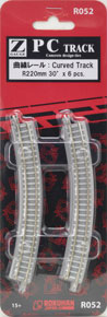 (Z) PC Track (Concrete Disign Tie) Curved Track R220mm 30degrees (6pcs.) (Model Train)