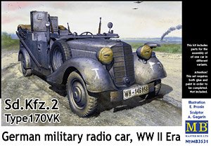 独・4輪軍用乗用車 170VK・kfz.2無線車 (プラモデル)