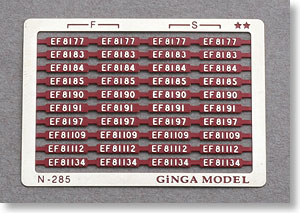 ナンバープレート EF81 東日本色E (赤2号) (10種類) (鉄道模型)