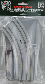UNITRAM ユニトラム 曲線軌道プレート 交差点 (左) (R180mm 45ﾟ) ＜ TWR180L ＞ (1本入り) (鉄道模型)