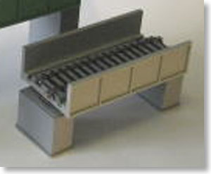 HOゲージサイズ 単線プレートガーター鉄橋S (橋脚付) (組み立てキット) (鉄道模型)