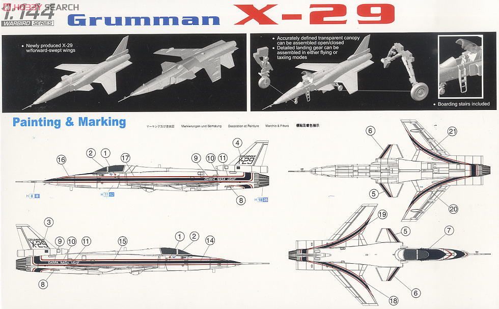 グラマン X-29 (プラモデル) 塗装2