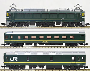 J.R. Electric Locomotive Type EF81 + Limited Express Sleeping Cars Series 24 Type 25 `Twilight Express` (Basic 3-Car Set) (Model Train)