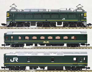 J.R. Electric Locomotive Type EF81 + Limited Express Sleeping Cars Series 24 Type 25 `Twilight Express` (Basic 3-Car Set) (Model Train)