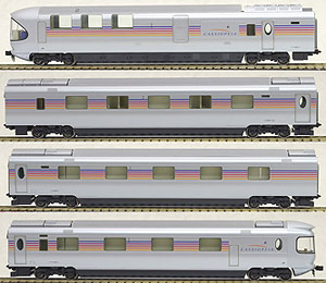 16番(HO) JR E26系 特急寝台客車 (カシオペア) (基本・4両セット) (鉄道模型)