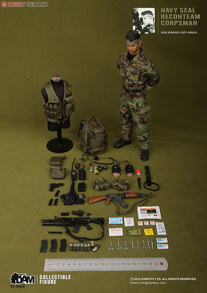 DAMTOY 1/6 米海軍特殊部隊 リーコンチーム コープスマン (DAM93008) (ドール) 商品画像1