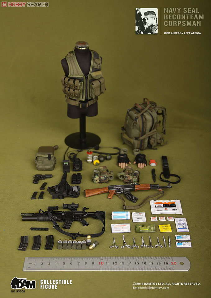 DAMTOY 1/6 米海軍特殊部隊 リーコンチーム コープスマン (DAM93008) (ドール) 商品画像2