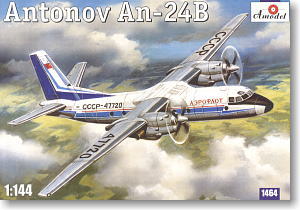 アントノフAn-24Bコーク双発旅客機アエロフロート (プラモデル)