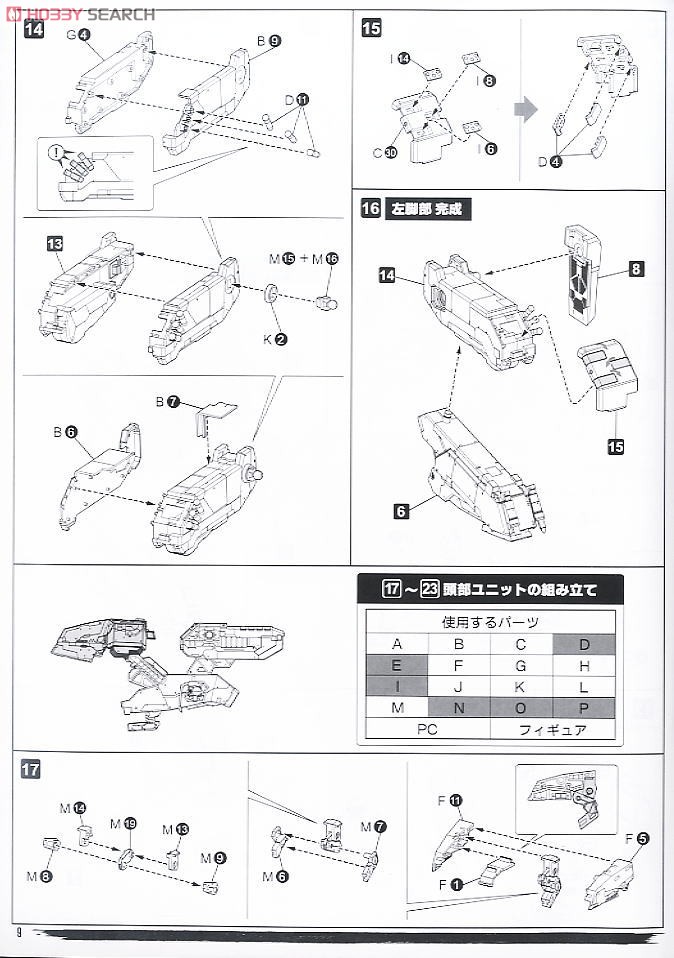 Metal Gear REX (Plastic model) Assembly guide4