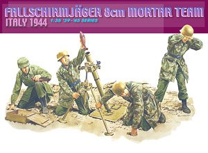 Fallschirmjager 8cm Mortar Team (Plastic model)